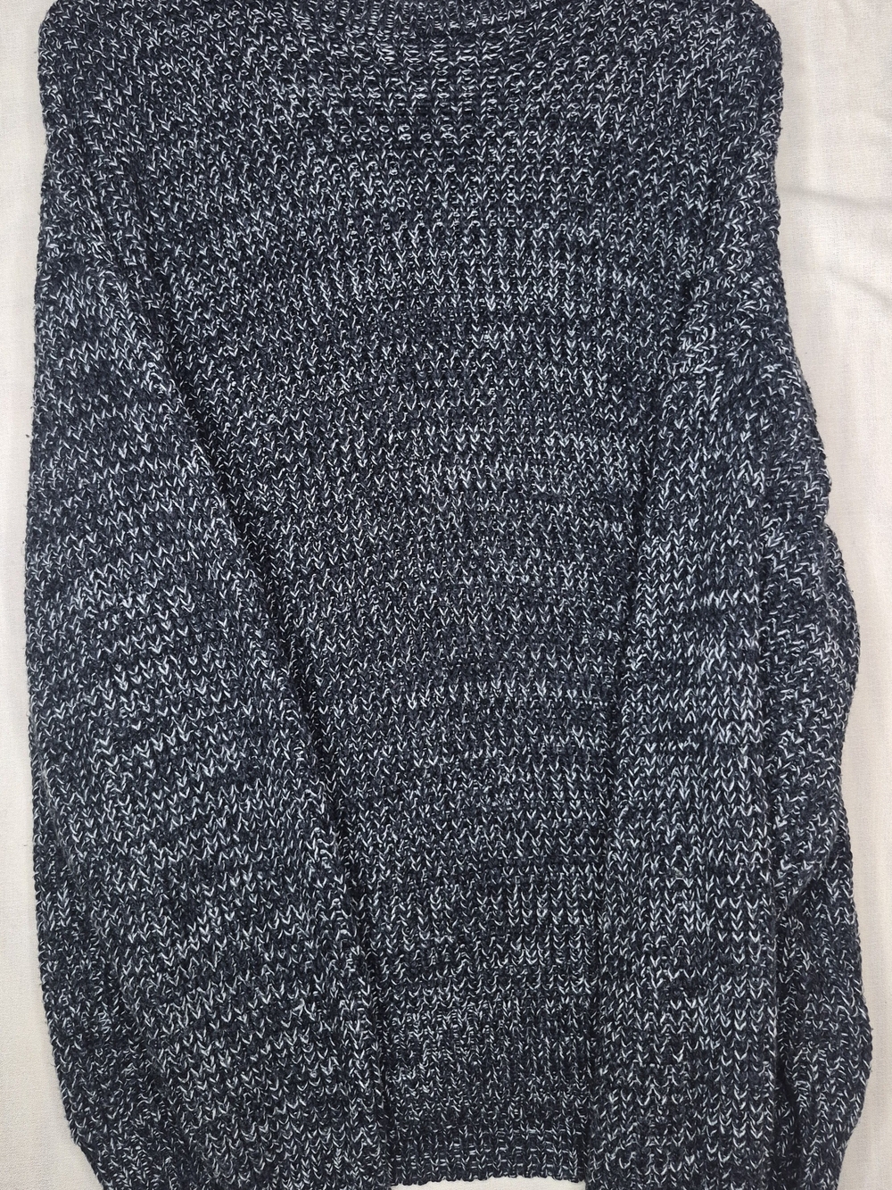 Men's Black & Gray Marled Knit Sweater XL